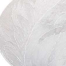 SALVAMANTEL HOJAS PVC PLATA 38 X 38 CM