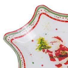 PLATO PAPA NOEL CRISTAL 20 X 20 CM