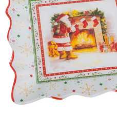 PLATO PAPA NOEL CRISTAL 25 X 25 CM