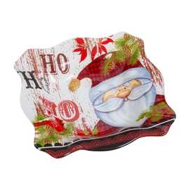 PLATO PAPA NOEL CRISTAL 15 X 15 CM