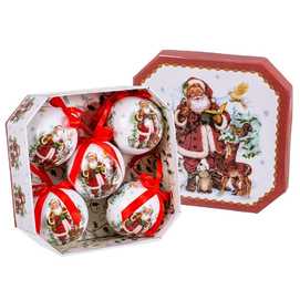 S/5 BOLAS MEMORY PAPA NOEL POLYFOAM 7,50 X 7,50 X 7,50 CM