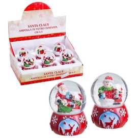 BOLA NIEVE PAPA NOEL 2/M 7 X 7 X 9 CM