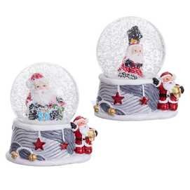 BOLA NIEVE PAPA NOEL 2/M 4,50 X 4,50 X 6,30 CM