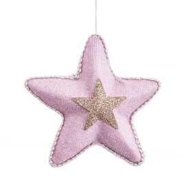 COLGANTE ESTRELLA FOAM ROSA 13 X 4 X 13 CM