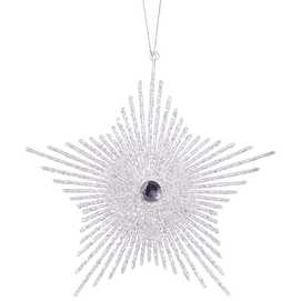 COLGANTE ESTRELLA ACRÍLICO PLATA 18,50 CM