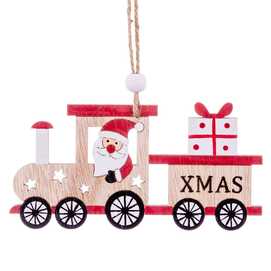 COLGANTE PAPA NOEL TREN MADERA 5,50 X 0,50 X 12 CM