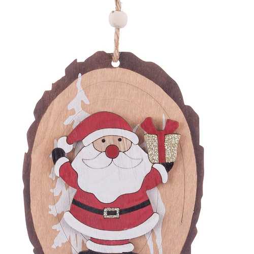 COLGANTE PAPA NOEL MADERA 9,50 X 14 CM