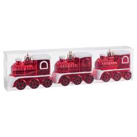 S/3 COLGANTE TREN ROJO 8 X 3,20 X 6,20 CM