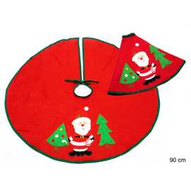 PIE ÁRBOL PAPA NOEL TEJIDO ROJO 90 X 90 X 0,10 CM