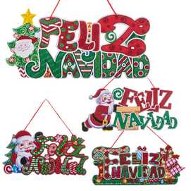 COLGANTE FELIZ NAVIDAD 4/M FOAM 41 X 18 CM