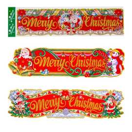 COLGANTE MERRY CHRISTMAS PAPEL 3/M 74 X 19 CM