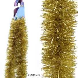 BOA ORO DECORACIÓN NAVIDAD 180 X 7 X 7 CM