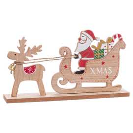 PEANA PAPA NOEL TRINEO MADERA 24 X 4 X 13 CM