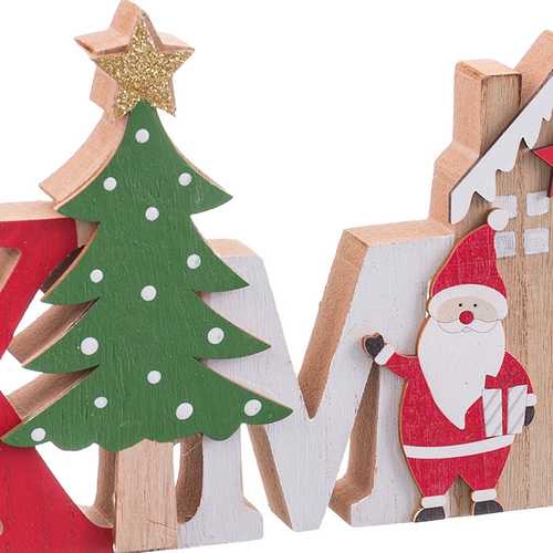 LETRERO X'MAS MADERA 30 X 2 X 15 CM