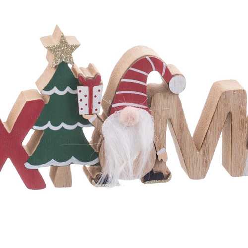 FIGURA X'MAS MADERA 22,50 X 8,50 CM