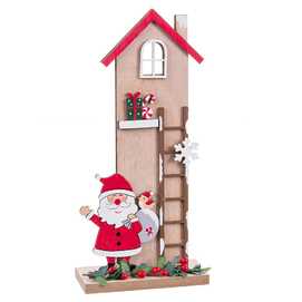 PEANA CASA PAPA NOEL MADERA 12 X 4,50 X 24 CM