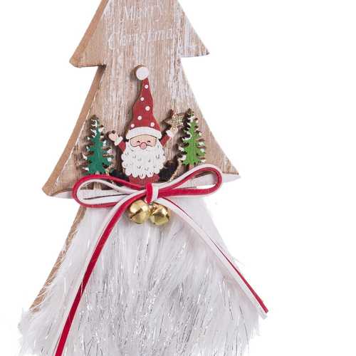 ÁRBOL PAPA NOEL MADERA 11 X 23 CM