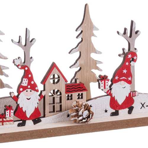 PEANA PAPA NOEL ÁRBOLES MADERA 26 X 5 X 12 CM