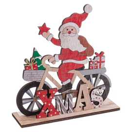 PEANA PAPA NOEL BICICLETA MADERA 14,50 X 4,50 X 15,30 CM