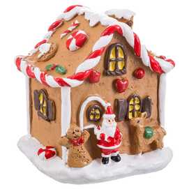 CASA PAPA NOEL CANDY RESINA 8,40 X 6,80 X 9,20 CM