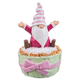 PAPA NOEL CAKE RESINA 6,20 X 6,20 X 10,60 CM