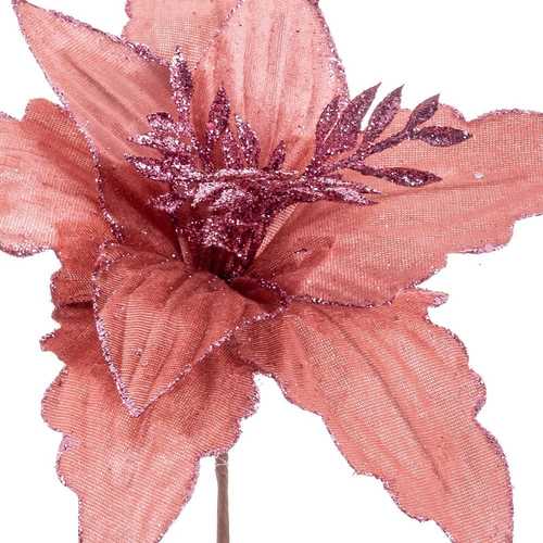 POINSETTIA TEJIDO ROSA 30 X 55 CM