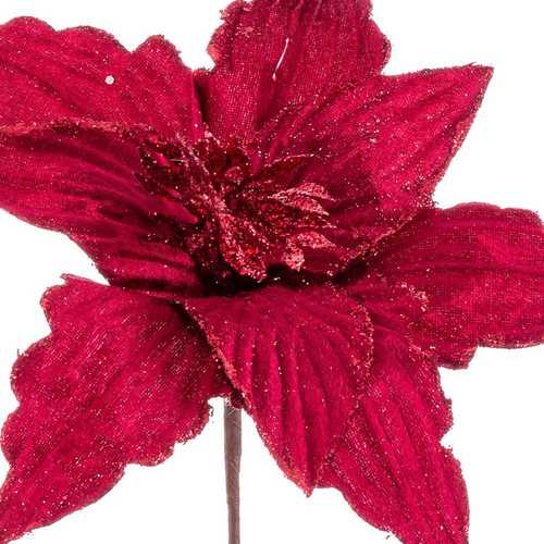 POINSETTIA TEJIDO ROJO 29 X 55 CM