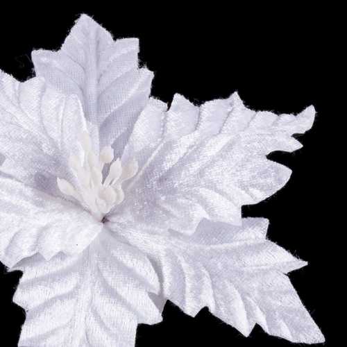 PICK POINSETTIA POLIESTER BLANCO 17 X 17 X 15 CM