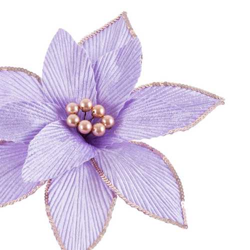 POINSETTIA POLIESTER MORADO 27 X 27 X 40 CM