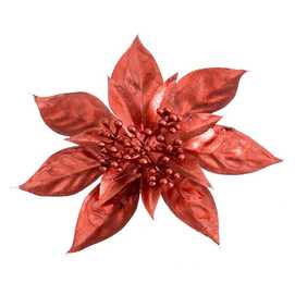 POINSETTIA CON CLIP ROJO 16 X 16 CM