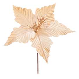 PICK POINSETTIA POLIESTER ORO 25 X 25 X 20 CM