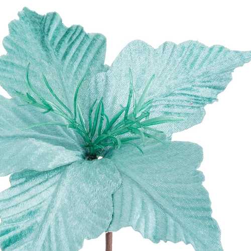 PICK POINSETTIA POLIESTER TURQUESA 25 X 25 X 20 CM