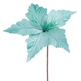 PICK POINSETTIA POLIESTER TURQUESA 25 X 25 X 20 CM