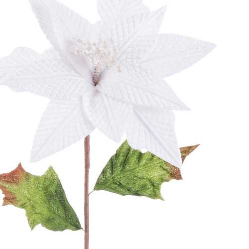 POINSETTIA POLIESTER BLANCO 24 X 24 X 50 CM