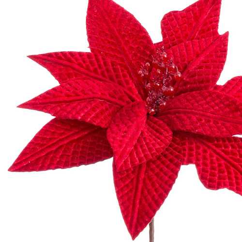 PICK POINSETTIA POLIESTER ROJO 24 X 24 X 20 CM