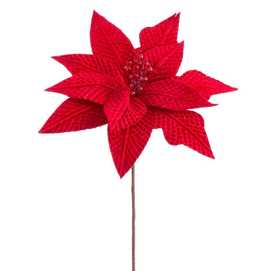 PICK POINSETTIA POLIESTER ROJO 24 X 24 X 20 CM