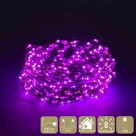 CADENA 100 MICROLED FUCSIA