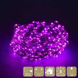 CADENA 180 MICROLED FUCSIA