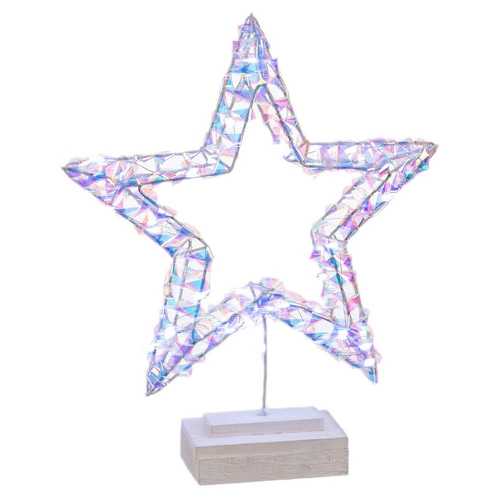 ESTRELLA LUZ FRIA METAL-PVC 30 X 7 X 36 CM