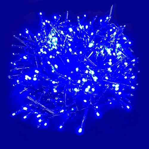 100 LUCES LED 8 FUNCIONES AZUL