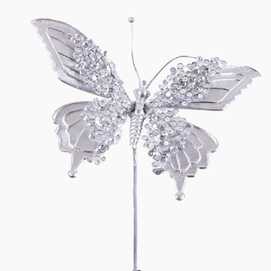 PICK MARIPOSA PLATA 25 X 17 CM