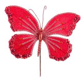 MARIPOSA POLIESTER ROJO 22 X 17 X 15 CM