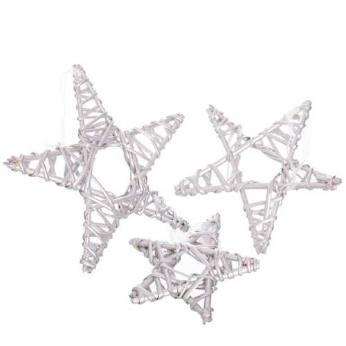 ESTRELLA MIMBRE PLATA 25 X 25 CM