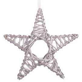 ESTRELLA MIMBRE PLATA 25 X 25 CM