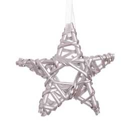 ESTRELLA MIMBRE PLATA 15 X 15 CM