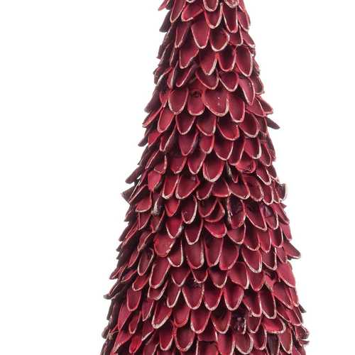 ÁRBOL CONO CASCARA PIÑONES ROJO 8,50 X 8,50 X 21,50 CM