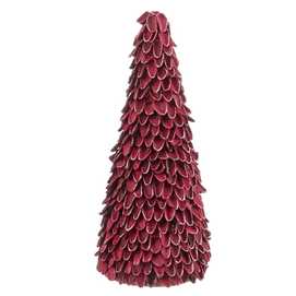 ÁRBOL CONO CASCARA PIÑONES ROJO 8,50 X 8,50 X 21,50 CM