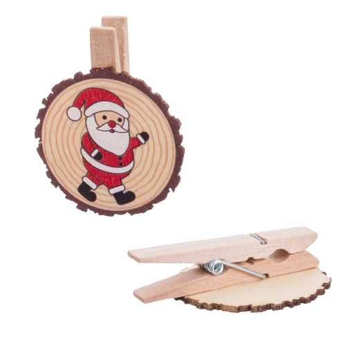 S/6 PINZA PAPA NOEL MADERA 3,50 X 4,80 CM