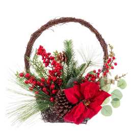 CESTA POINSETIAS 43,18 CM