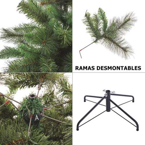 ÁRBOL MIXTO CONO 176 RAMAS PE-PVC 120 CM